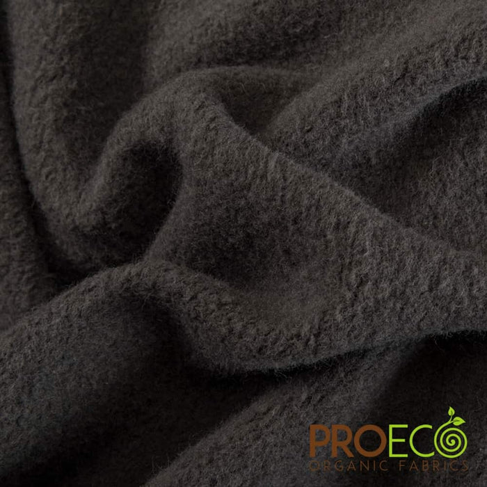 ProECO® Stretch-FIT Organic Cotton Fleece Silver Fabric Charcoal Used for Cheer Uniforms