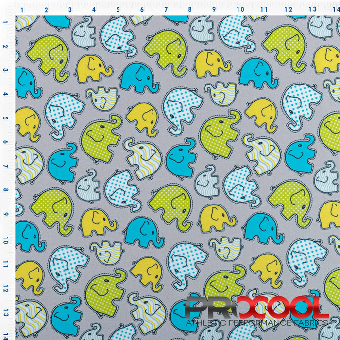Introducing ProCool® Performance Interlock Silver Print CoolMax Fabric (W-624) with Light-Medium Weight in Elephant Toss Original for exceptional benefits.