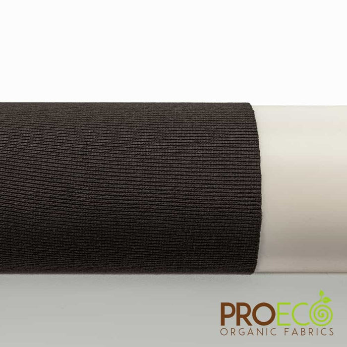 ProECO® Stretch-FIT Heavy Organic Cotton Rib Silver Fabric Charcoal Used for Unpaper Towels