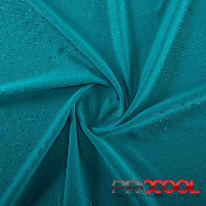 ProCool® Dri-QWick™ Sports Pique Mesh Silver CoolMax Fabric (W-529) in Deep Teal with BPA Free. Perfect for high-performance applications. 