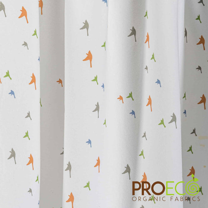ProECO® Organic Cotton Interlock Print Fabric Birds Used for Cuffs