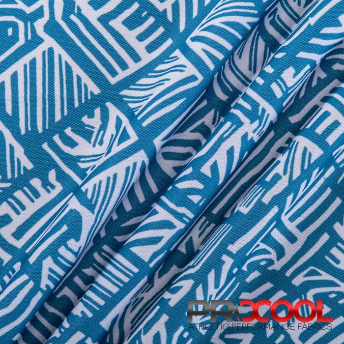 Luxurious ProCool® Dri-QWick™ Sports Pique Mesh Silver Print Fabric (W-621) in Sevilla, designed for Active Wear. Elevate your craft.