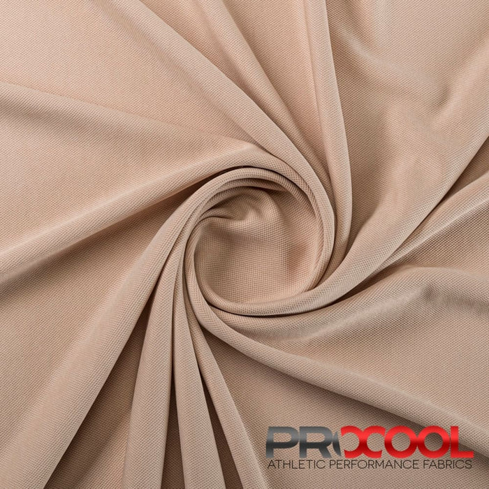 Versatile ProCool® Dri-QWick™ Sports Pique Mesh CoolMax Fabric (W-514) in Nude for Bikewears. Beauty meets function in design.