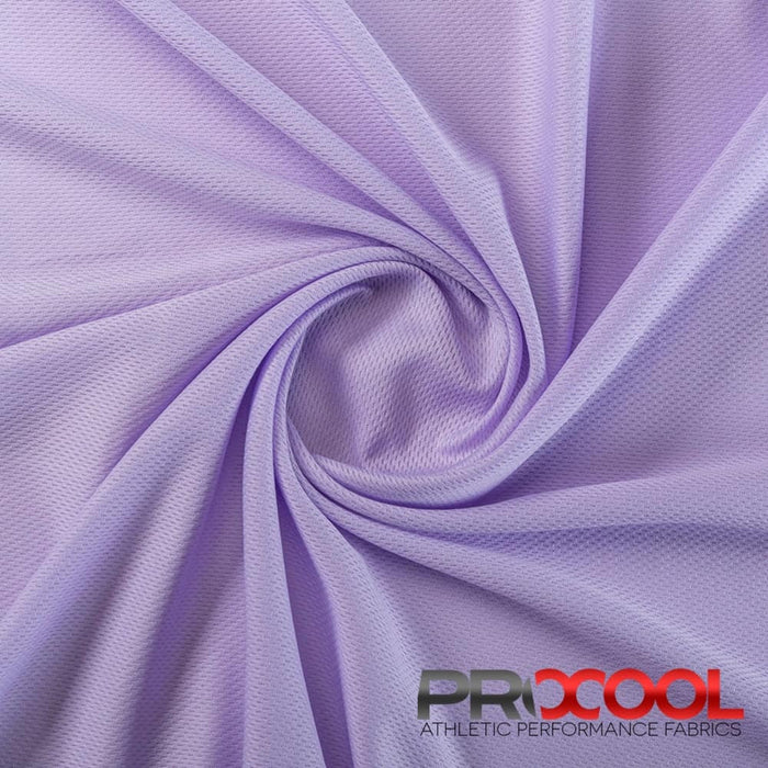 ProCool FoodSAFE® Light-Medium Weight Jersey Mesh Fabric (W-337) in Light Lavender with Breathable. Perfect for high-performance applications. 