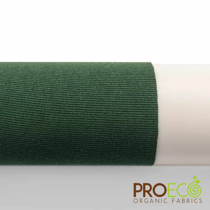 ProECO® Stretch-FIT Heavy Organic Cotton Rib Silver Fabric Evergreen Used for T-shirts