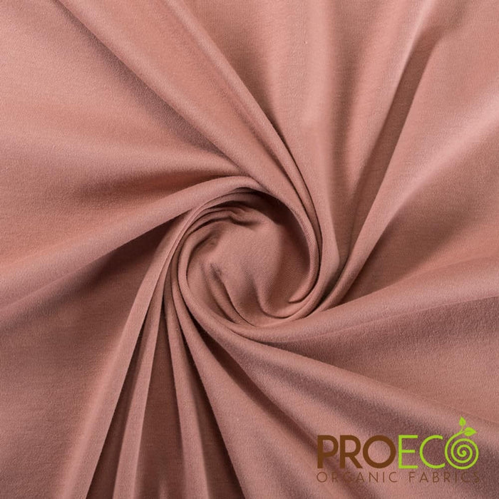 ProECO® Organic Cotton Interlock Fabric Rosewood Used for Pet potty pads