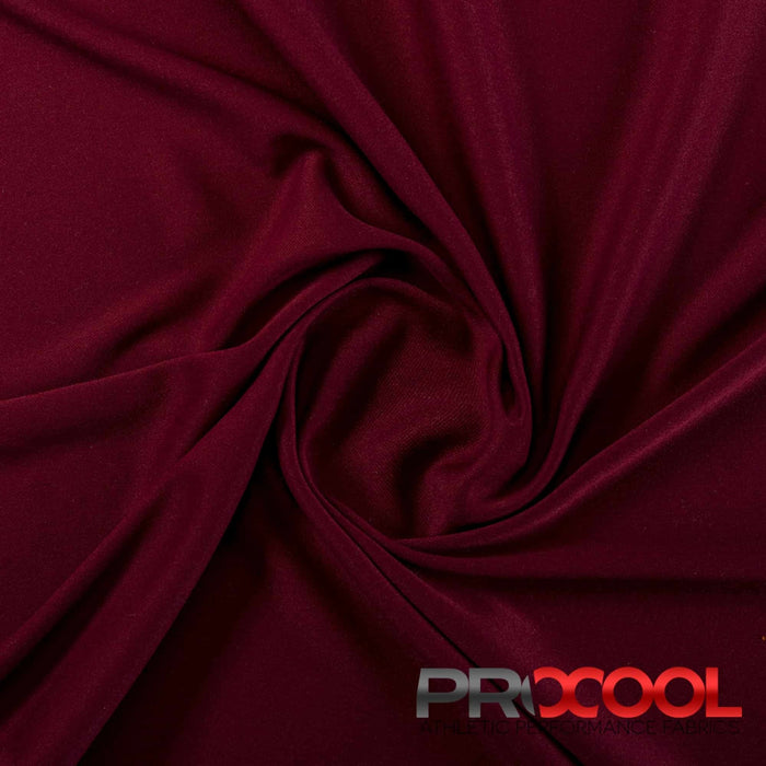 Craft exquisite pieces with ProCool FoodSAFE® Lightweight Lining Interlock Fabric (W-341) in Burgundy . Specially designed for Activewear. 