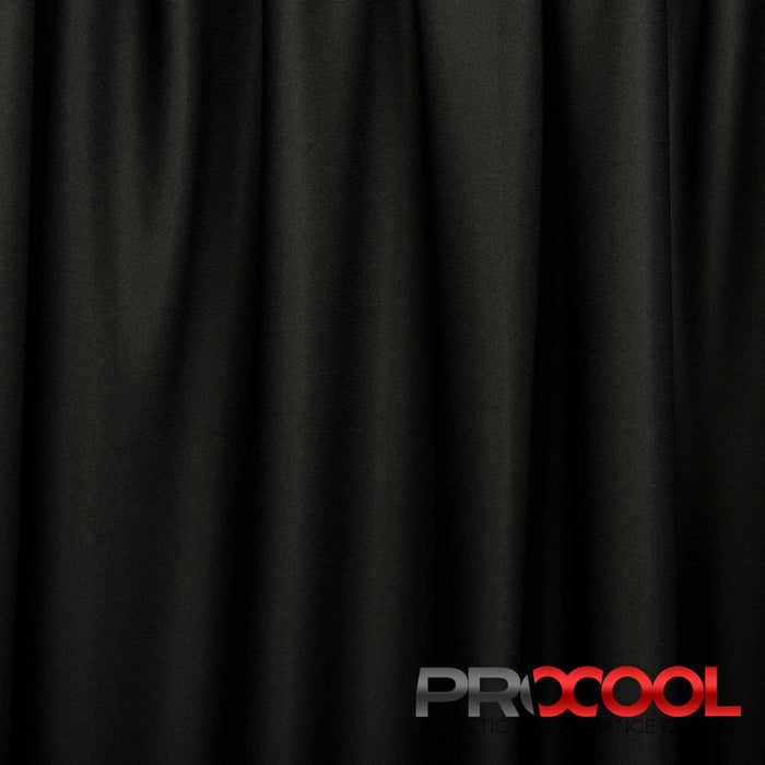 ProCool FoodSAFE® Lightweight Lining Interlock Fabric (W-341) with HypoAllergenic in Black. Durability meets design.