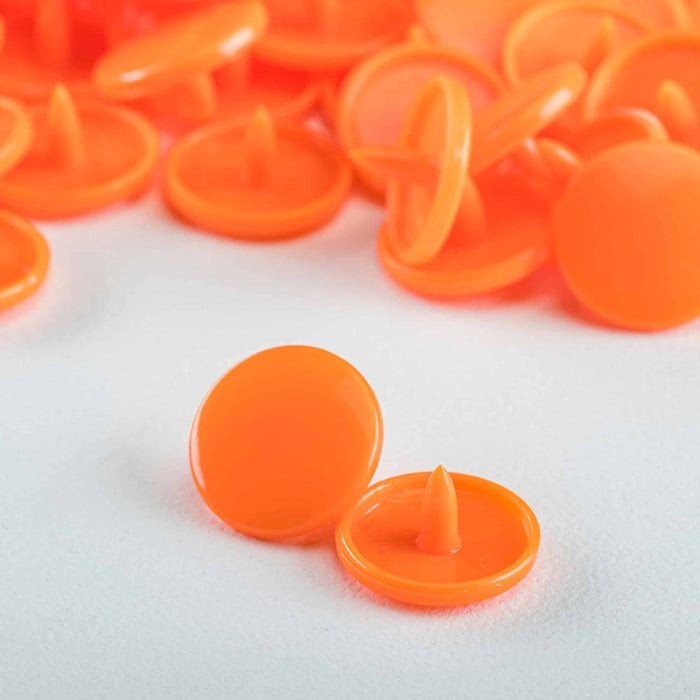 KAM Size 20 Snaps -100 piece Caps Blaze Orange Used For Cloth Daipers