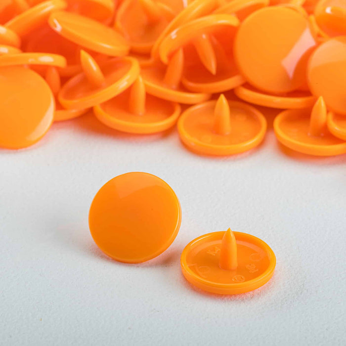 KAM Size 20 Snaps -100 piece Caps Melon Orange Used For Cloth Daipers