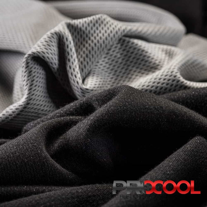 ProCool FoodSAFE® Light-Medium Weight Supima Cotton Fabric (W-345) in Black/White with Stay Dry. Perfect for high-performance applications. 
