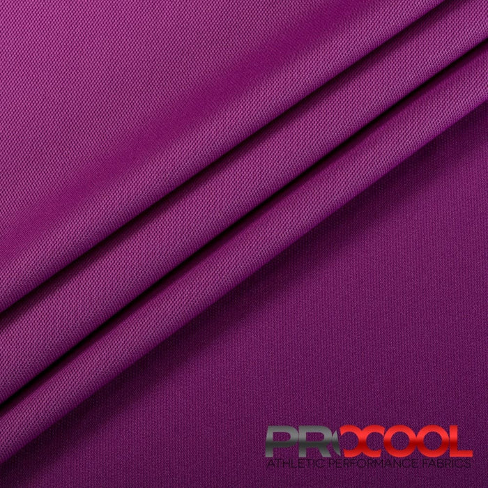 Introducing ProCool FoodSAFE® Medium Weight Pique Mesh CoolMax Fabric (W-336) with Latex Free in Rich Orchid for exceptional benefits.