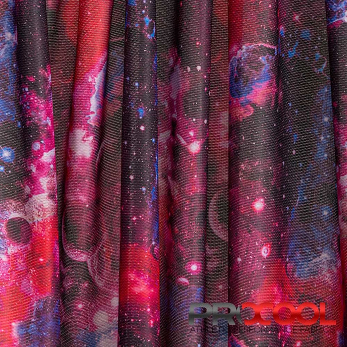 Craft exquisite pieces with ProCool® Dri-QWick™ Jersey Mesh Print CoolMax Fabric (W-622) in Red Galaxy. Specially designed for Head Wraps. 