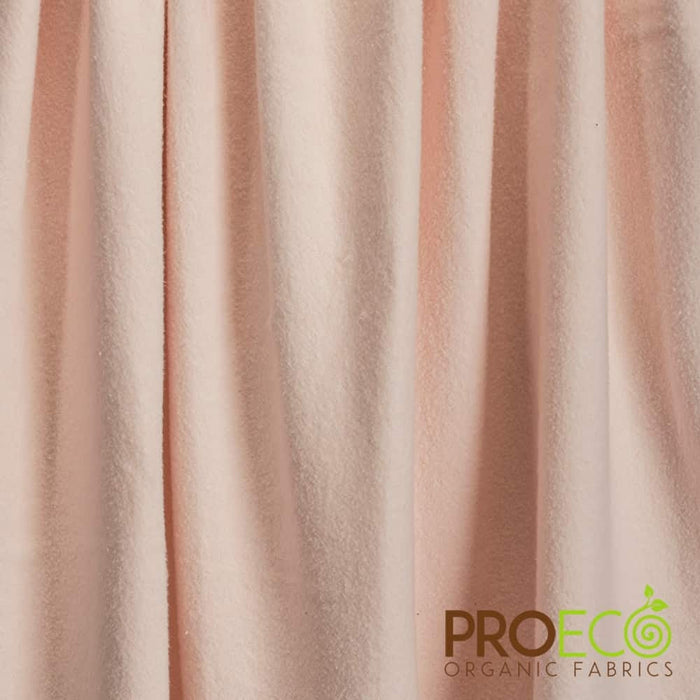 ProECO® Stretch-FIT Organic Cotton Fleece Fabric Rose Smoke Used for Jackets