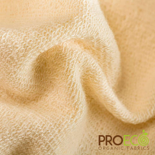 ProECO® Stretch-FIT Heavy Organic Cotton French Terry Fabric Natural Used for Baby Clothes