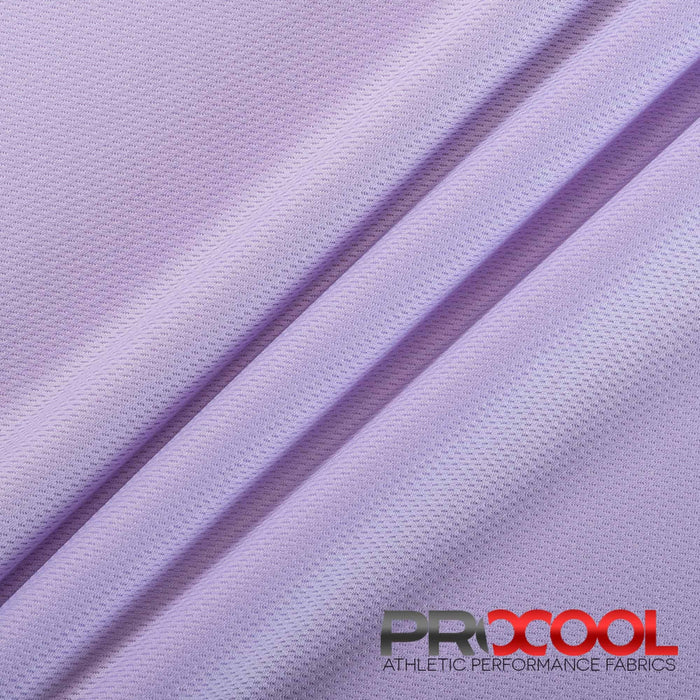 Stay dry and confident in our ProCool® Dri-QWick™ Jersey Mesh Silver CoolMax Fabric (W-433) with Light-Medium Weight in Light Lavender