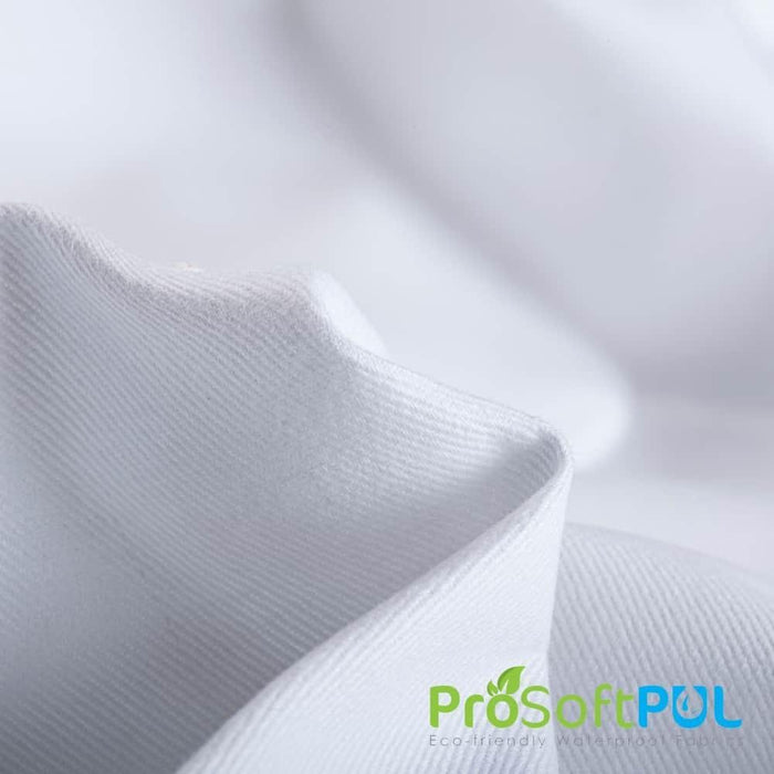 ProSoft® Organic Cotton Twill Waterproof Eco-PUL™ Silver Fabric White Used for Jacket Liners