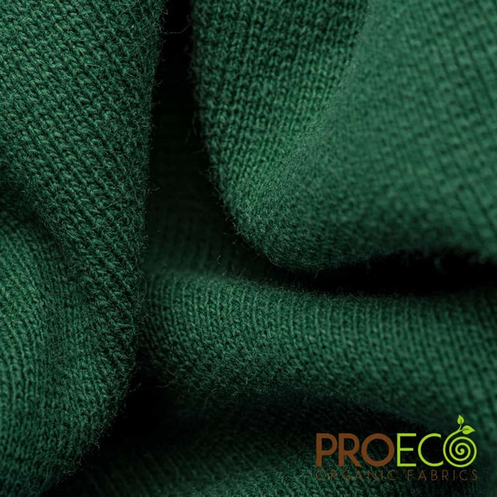 ProECO® Stretch-FIT Heavy Organic Cotton Rib Silver Fabric Evergreen Used for Sweaters