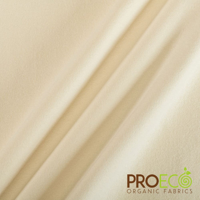ProECO® Stretch-FIT Heavy Organic Cotton Rib Silver Fabric Natural Used for Tablecloths