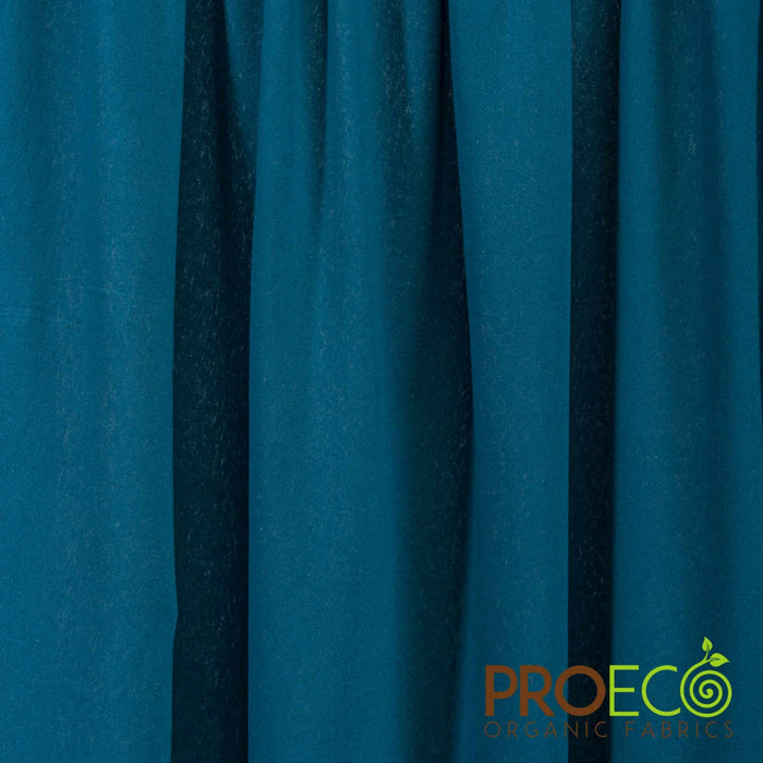 ProECO® Stretch-FIT Organic Cotton SHEER Jersey LITE Fabric Blue Lagoon Used for Face Masks
