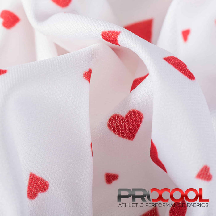 ProCool® Performance Interlock Silver Print CoolMax Fabric (W-624) in Sweetheart, ideal for Diaper Liners. Durable and vibrant for crafting.