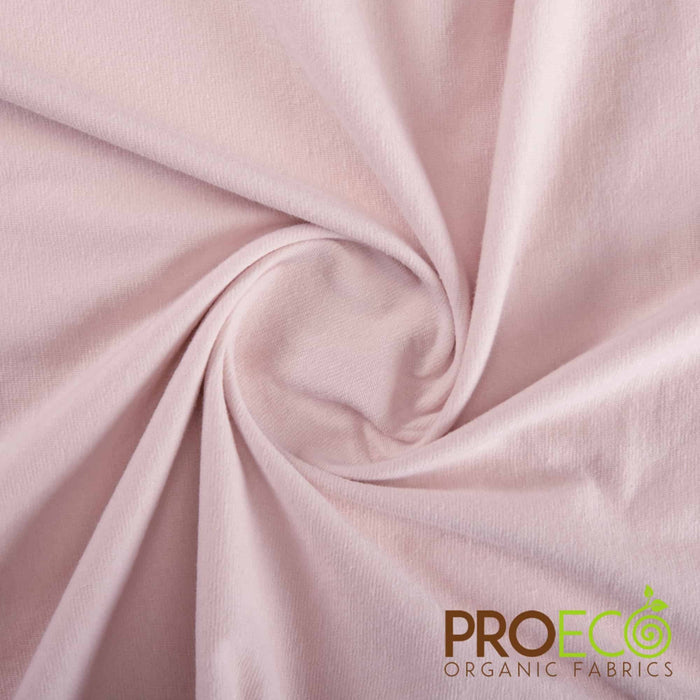 ProECO® Stretch-FIT Organic Cotton SHEER Jersey LITE Fabric Rose Smoke Used for Hiking Gaiters