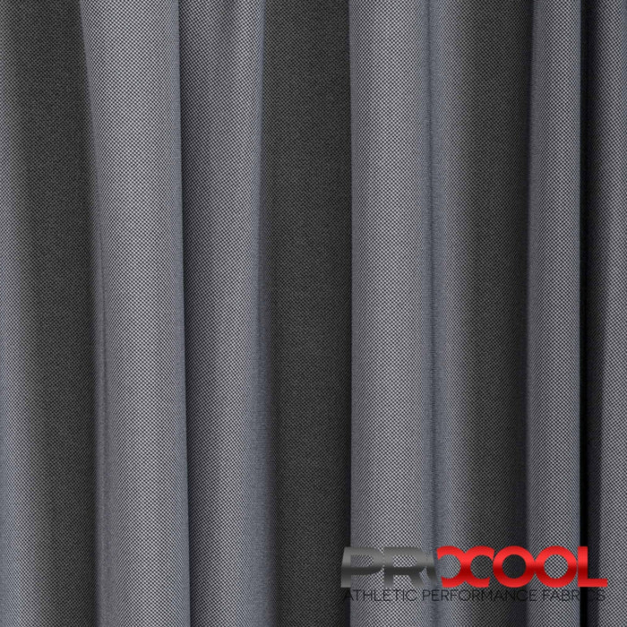 ProCool® REPREVE® Performance Interlock CoolMax Fabric Grey Mix Used for Car seat covers