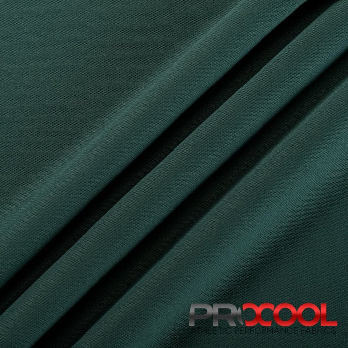 Experience the HypoAllergenic with ProCool FoodSAFE® Medium Weight Pique Mesh CoolMax Fabric (W-336) in Deep Green. Performance-oriented.