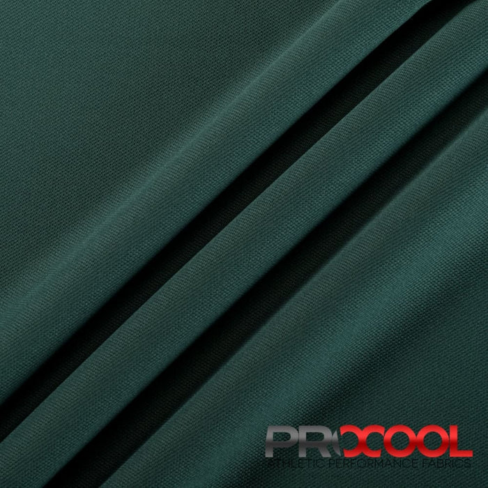 ProCool® Dri-QWick™ Sports Pique Mesh Silver CoolMax Fabric (W-529) in Deep Green is designed for Latex Free. Advanced fabric for superior results.