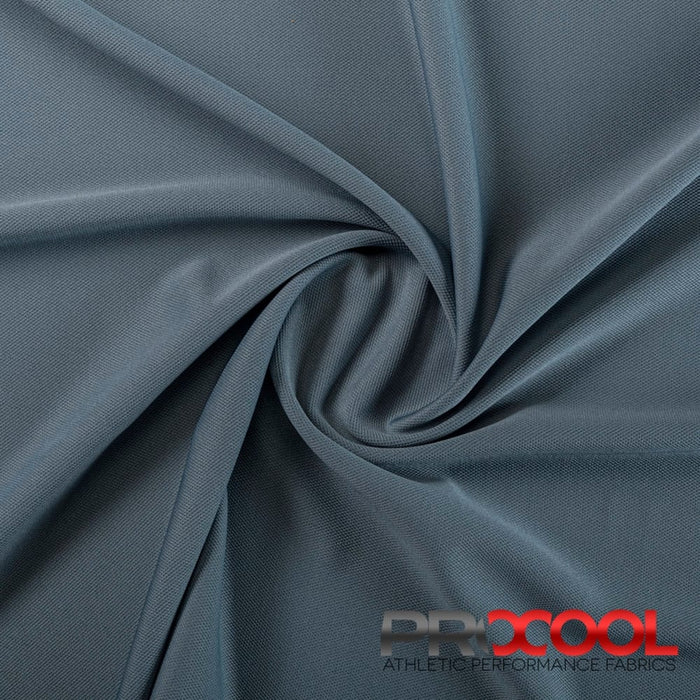 Experience the BPA Free with ProCool® Dri-QWick™ Sports Pique Mesh CoolMax Fabric (W-514) in Stone Grey. Performance-oriented.