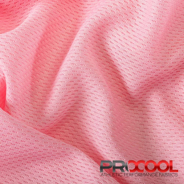 Craft exquisite pieces with ProCool® Dri-QWick™ Jersey Mesh Silver CoolMax Fabric (W-433) in Baby Pink. Specially designed for Tank Tops. 