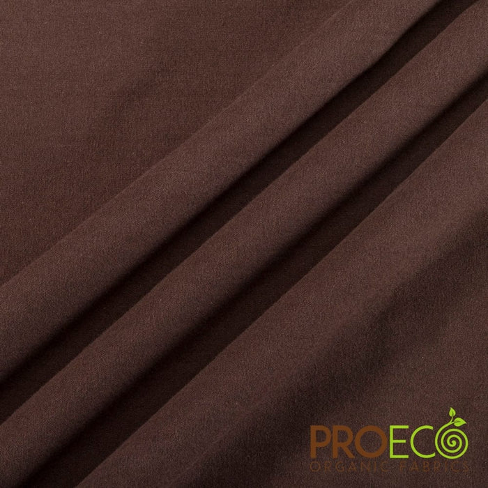 ProECO® Stretch-FIT Heavy Organic Cotton Jersey Silver Fabric Chocolate Used for Bikewears