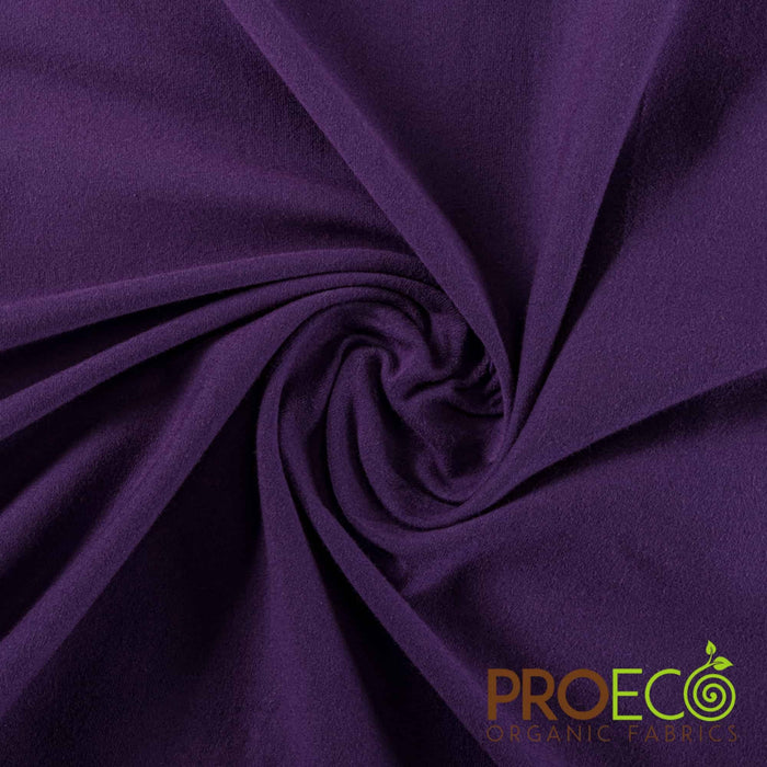 ProECO® Stretch-FIT Heavy Organic Cotton Jersey Silver Fabric Purple Passion Used for Bed liners