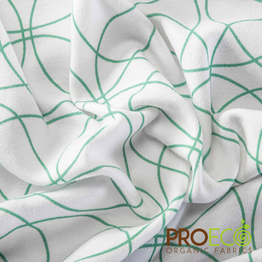 ProECO® Organic Cotton Interlock Print Fabric Circles Used for Bed sheets