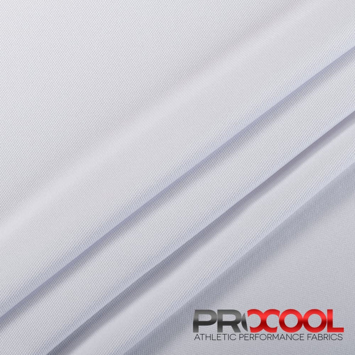 Meet our ProCool FoodSAFE® Medium Weight Pique Mesh CoolMax Fabric (W-336), crafted with top-quality BPA Free in White for lasting comfort.