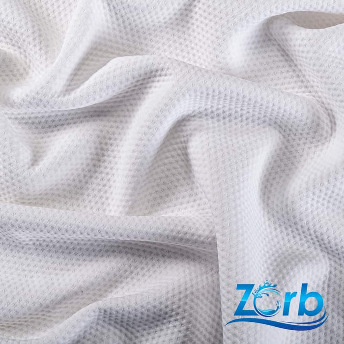 Zorb® Fabric: 3D Stay Dry Dimple Fabric (W-229) White Wrinkle