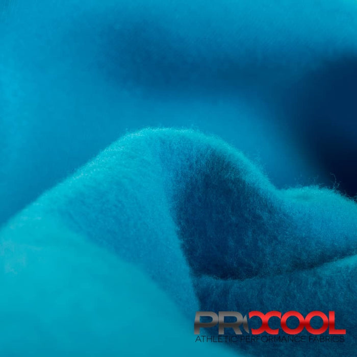 Craft exquisite pieces with ProCool® Dri-QWick™ Sports Fleece Silver CoolMax Fabric (W-211) in Aqua. Specially designed for T-Shirts. 