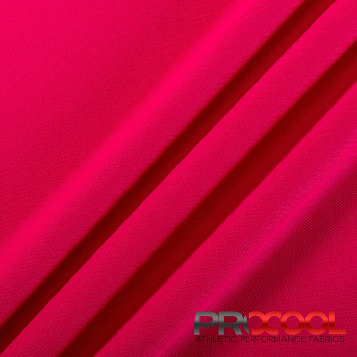 Experience the HypoAllergenic with ProCool FoodSAFE® Medium Weight Pique Mesh CoolMax Fabric (W-336) in Magenta. Performance-oriented.