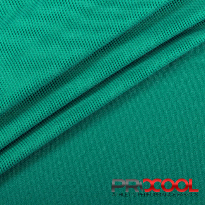 ProCool FoodSAFE® Light-Medium Weight Jersey Mesh Fabric (W-337) with HypoAllergenic in Deep Teal. Durability meets design.