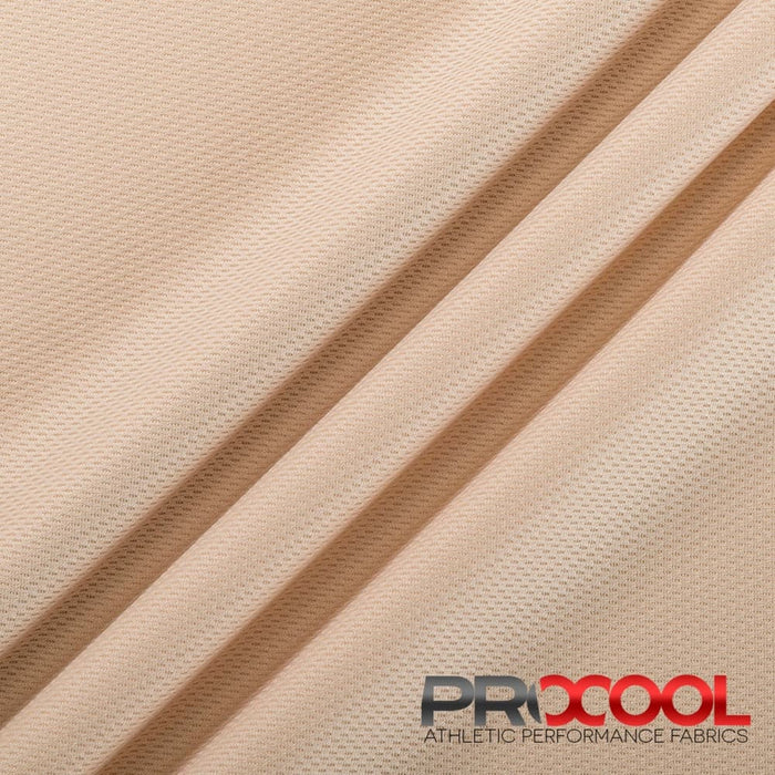 ProCool FoodSAFE® Light-Medium Weight Jersey Mesh Fabric (W-337) with Breathable in Nude. Durability meets design.