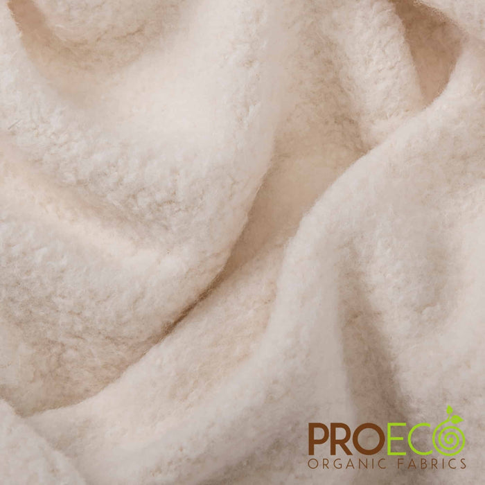ProECO® Organic Cotton Sherpa Fabric Natural Used for Activewear