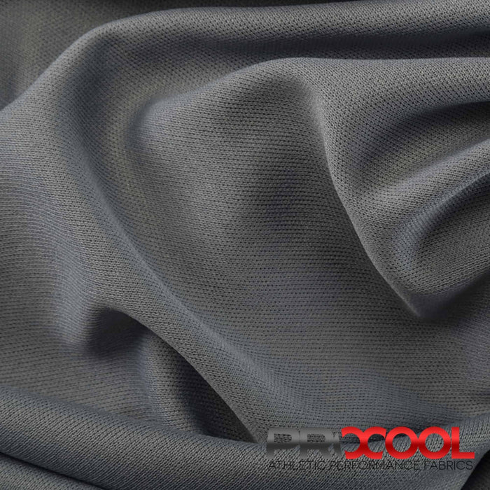 ProCool FoodSAFE® Lightweight Lining Interlock Fabric (W-341) with HypoAllergenic in Stone Grey. Durability meets design.