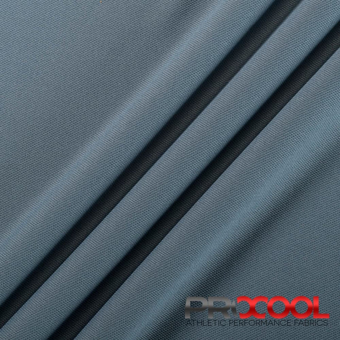 Introducing ProCool FoodSAFE® Medium Weight Pique Mesh CoolMax Fabric (W-336) with Dri-Quick in Stone Grey for exceptional benefits.