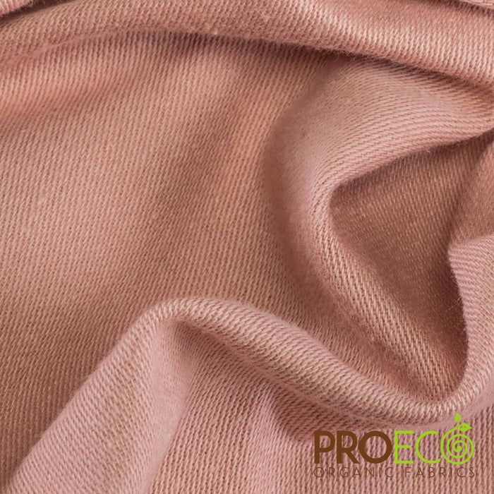 ProECO® Organic Cotton Twill Sateen Fabric Rosewood Used for Bibs
