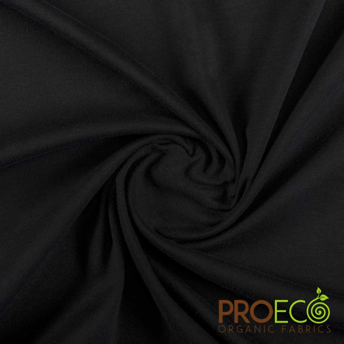 ProECO® Organic Cotton Interlock Fabric Black Used for Sofa covers