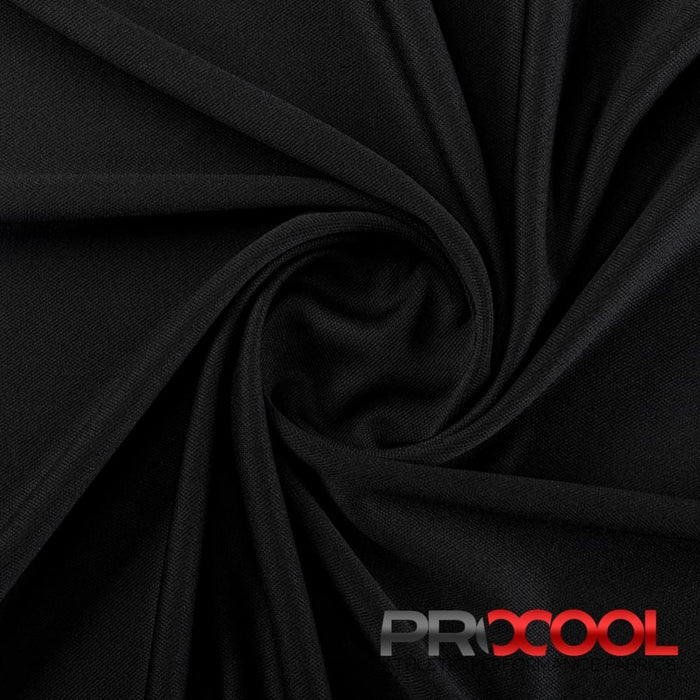 Introducing ProCool® Dri-QWick™ Sports Pique Mesh Silver CoolMax Fabric (W-529) with Child safe in Black for exceptional benefits.