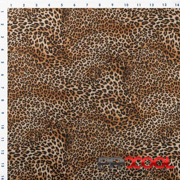 Introducing ProCool® Dri-QWick™ Jersey Mesh Silver Print CoolMax Fabric (W-623) with Light-Medium Weight in Baby Leopard for exceptional benefits.
