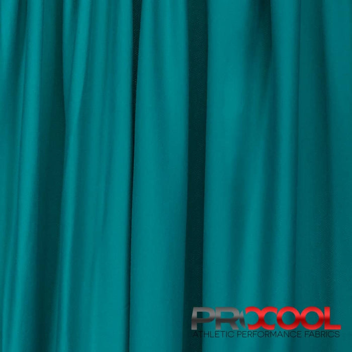 Experience the Latex Free with ProCool FoodSAFE® Light-Medium Weight Supima Cotton Fabric (W-345) in Deep Teal/White. Performance-oriented.
