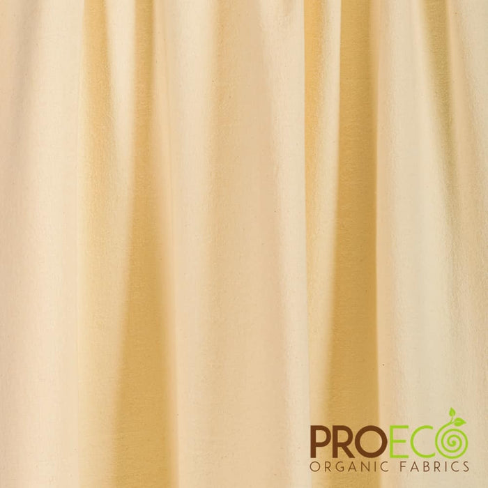 ProECO® Stretch-FIT Heavy Organic Cotton French Terry Fabric Natural Used for Wipes