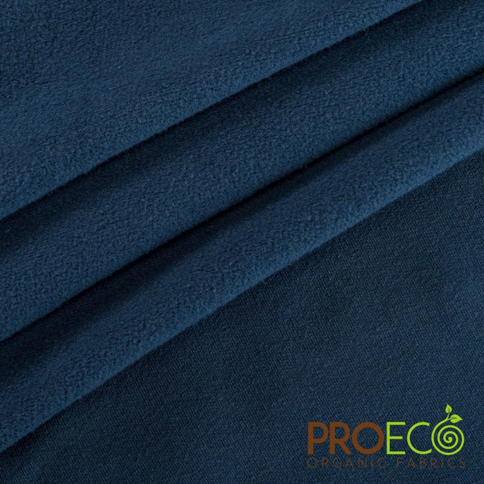 ProECO® Stretch-FIT Organic Cotton Fleece Fabric Midnight Navy Used for Baby Clothes